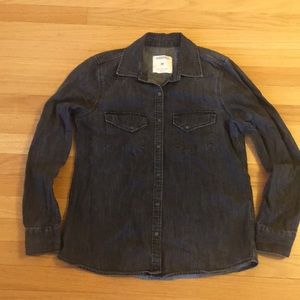 Zara button up denim shirt